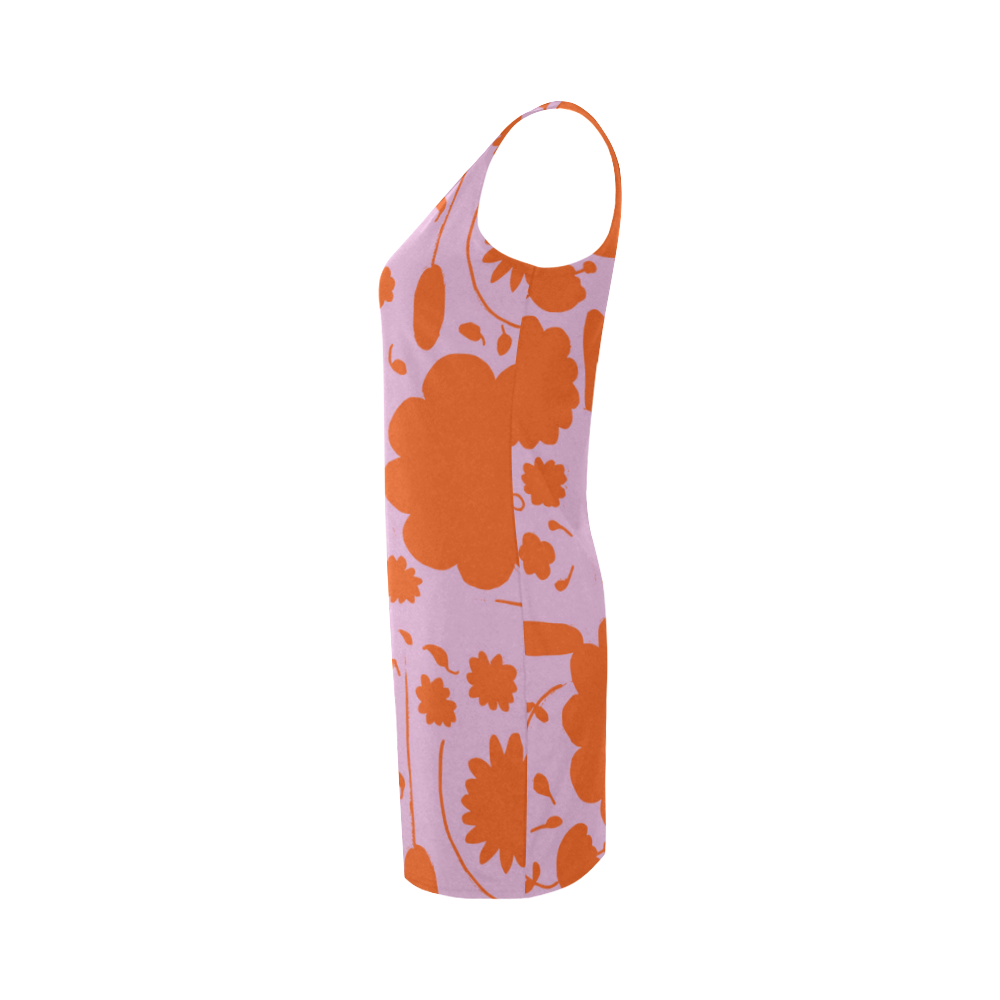 spring flower orange Medea Vest Dress (Model D06)