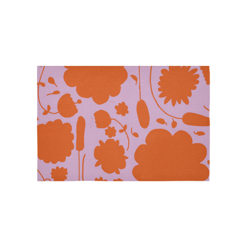 spring flower orange Cotton Linen Wall Tapestry 60"x 40"