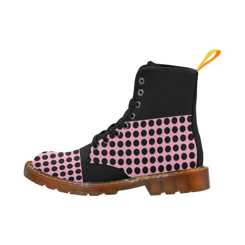 pink and black dots Martin Boots For Men Model 1203H