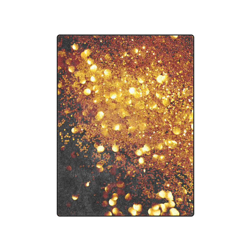 Golden glitter texture with black background Blanket 50"x60"