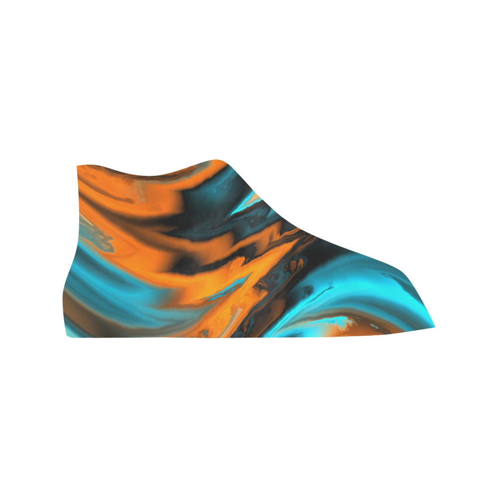 fractal waves C by JamColors Vancouver H Men's Canvas Shoes (1013-1)