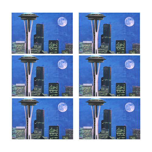 Seattle Space Needle Watercolor Placemat 12’’ x 18’’ (Set of 6)