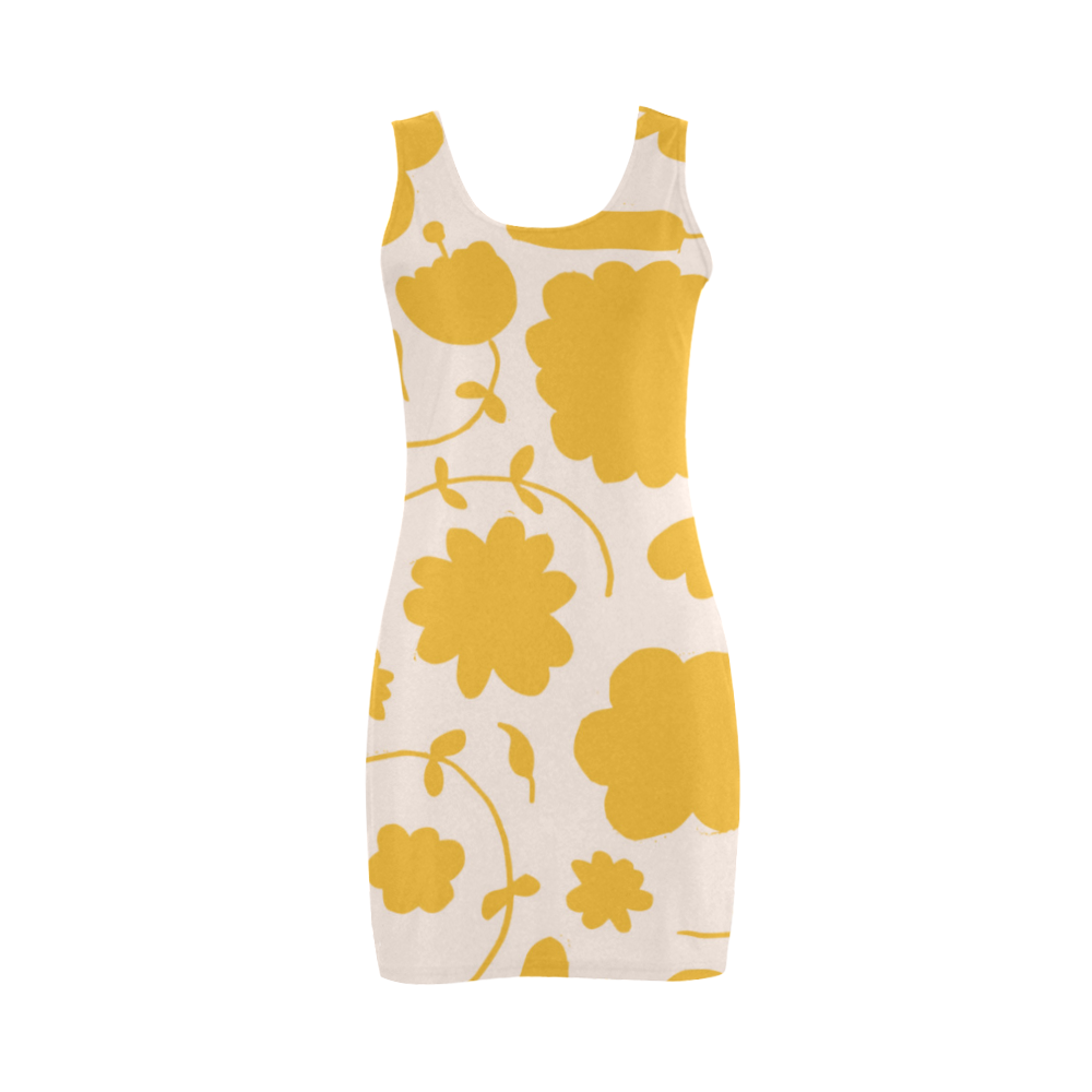 spring flower yellow Medea Vest Dress (Model D06)