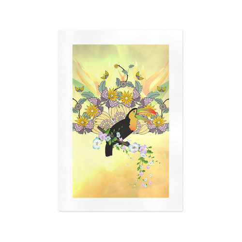 Toucan with flowers Art Print 13‘’x19‘’