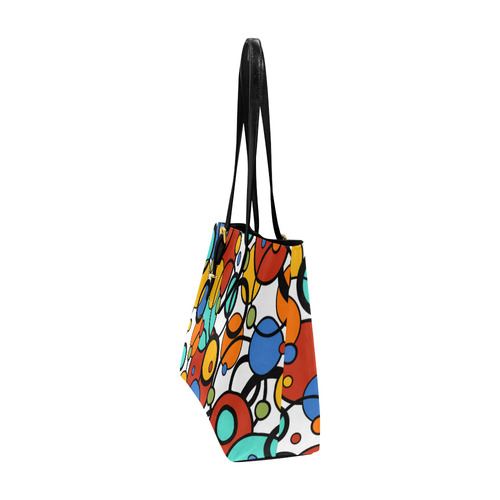 Colorful Art Print Dot Handbag by Juleez Euramerican Tote Bag/Large (Model 1656)