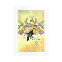 Toucan with flowers Art Print 16‘’x23‘’