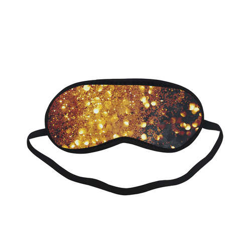 Golden glitter texture with black background Sleeping Mask