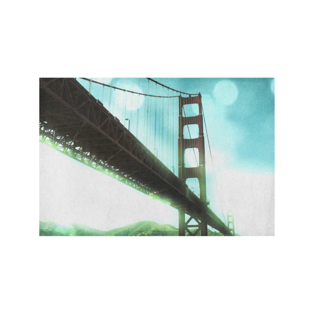 Green Bokeh Golden Gate Bridge Placemat 12’’ x 18’’ (Set of 6)