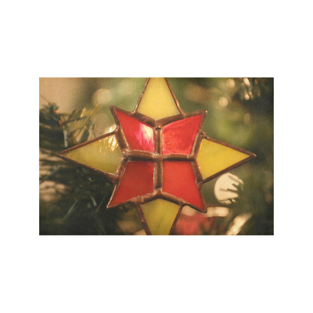 Vintage Christmas Star Ornament Placemat 12’’ x 18’’ (Set of 6)