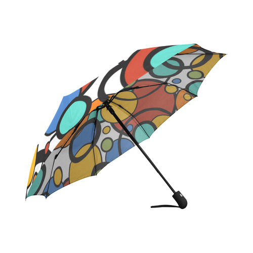 Pop Art Dot Colorful Art Print Umbrella by Juleez Auto-Foldable Umbrella (Model U04)