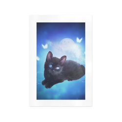Cute little back kitten Art Print 13‘’x19‘’