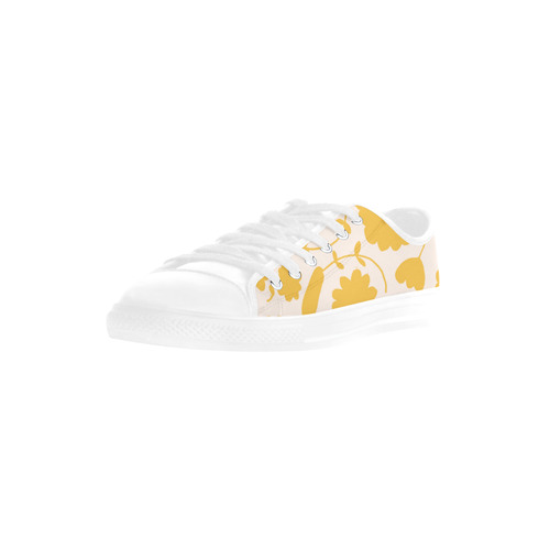 spring flower yellow Aquila Microfiber Leather Women's Shoes (Model 031)