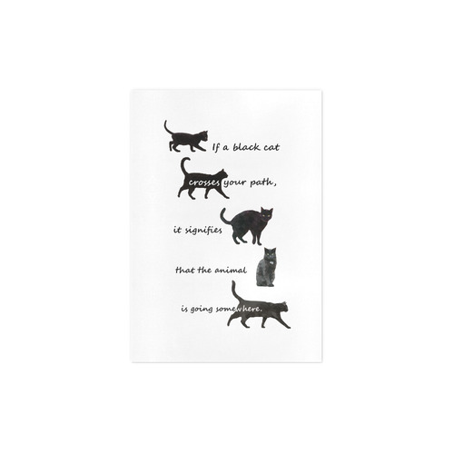 Black cat crosses your path Art Print 7‘’x10‘’