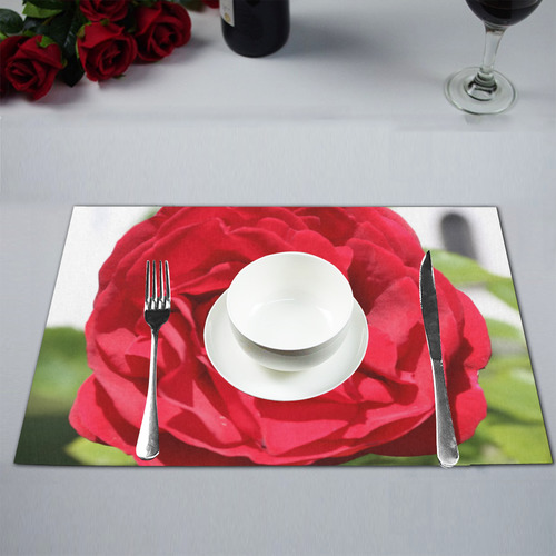 Red Rose Placemat 12’’ x 18’’ (Set of 6)