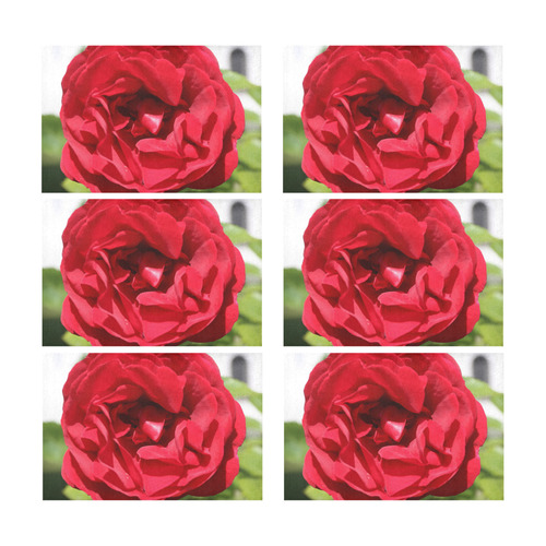 Red Rose Placemat 12’’ x 18’’ (Set of 6)
