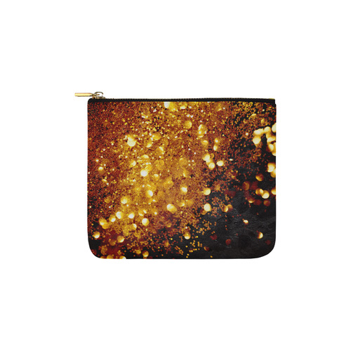 Golden glitter texture with black background Carry-All Pouch 6''x5''