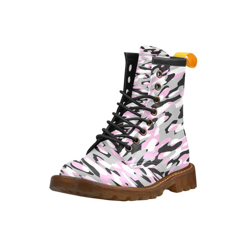 camo pink black and gray camo High Grade PU Leather Martin Boots For Women Model 402H
