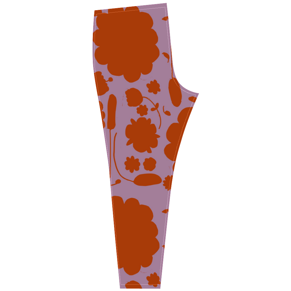spring flower orange Cassandra Women's Leggings (Model L01)