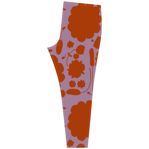 spring flower orange Cassandra Women's Leggings (Model L01)