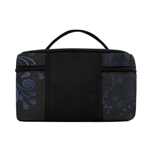 3D Ornamental blue on gray Lunch Bag/Large (Model 1658)