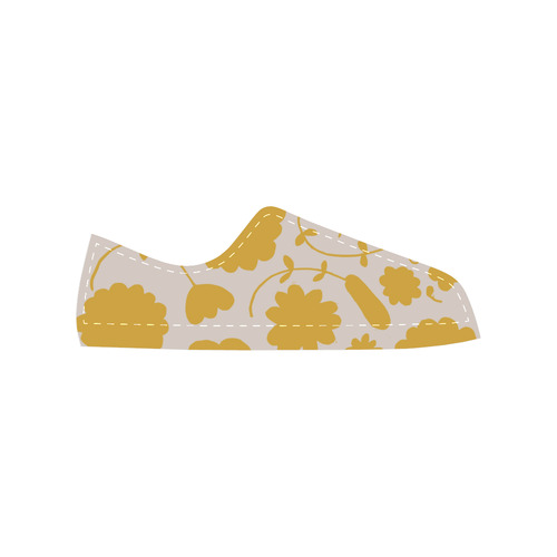 spring flower yellow Women's Classic Canvas Shoes (Model 018)