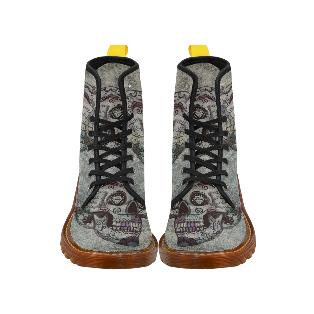grunge skull C by JamColors Martin Boots For Men Model 1203H