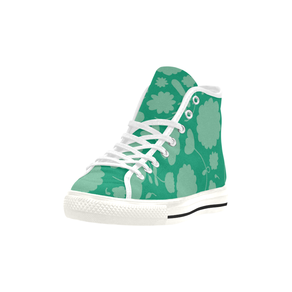 spring flower green Vancouver H Women's Canvas Shoes (1013-1)