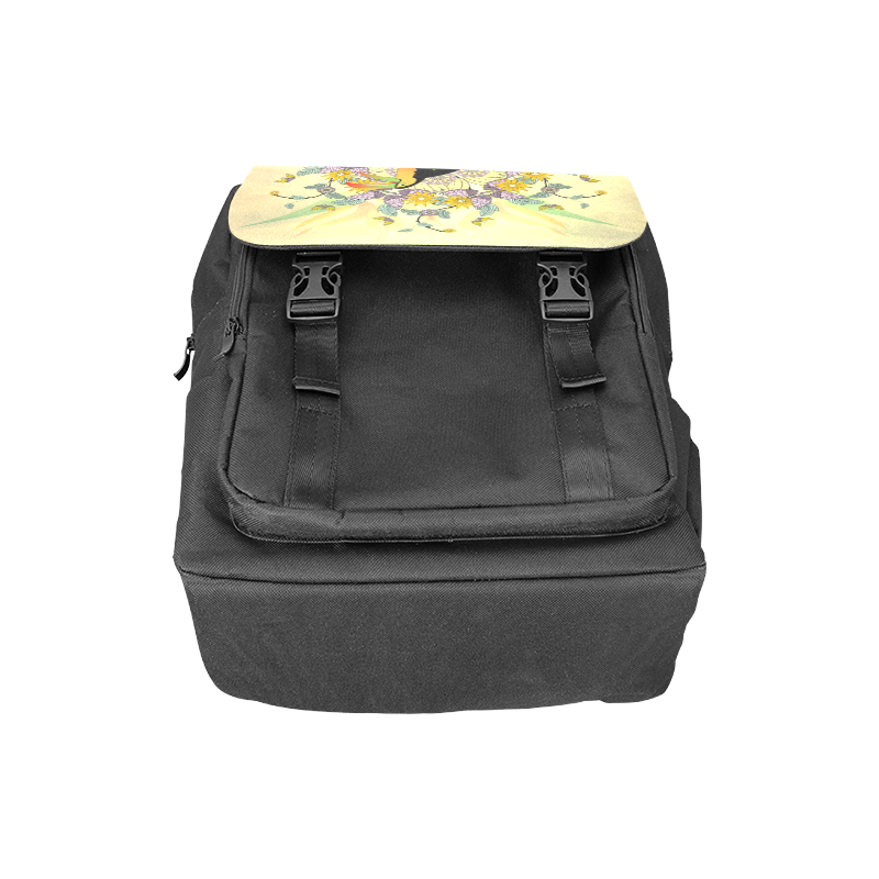 Toucan with flowers Casual Shoulders Backpack (Model 1623)