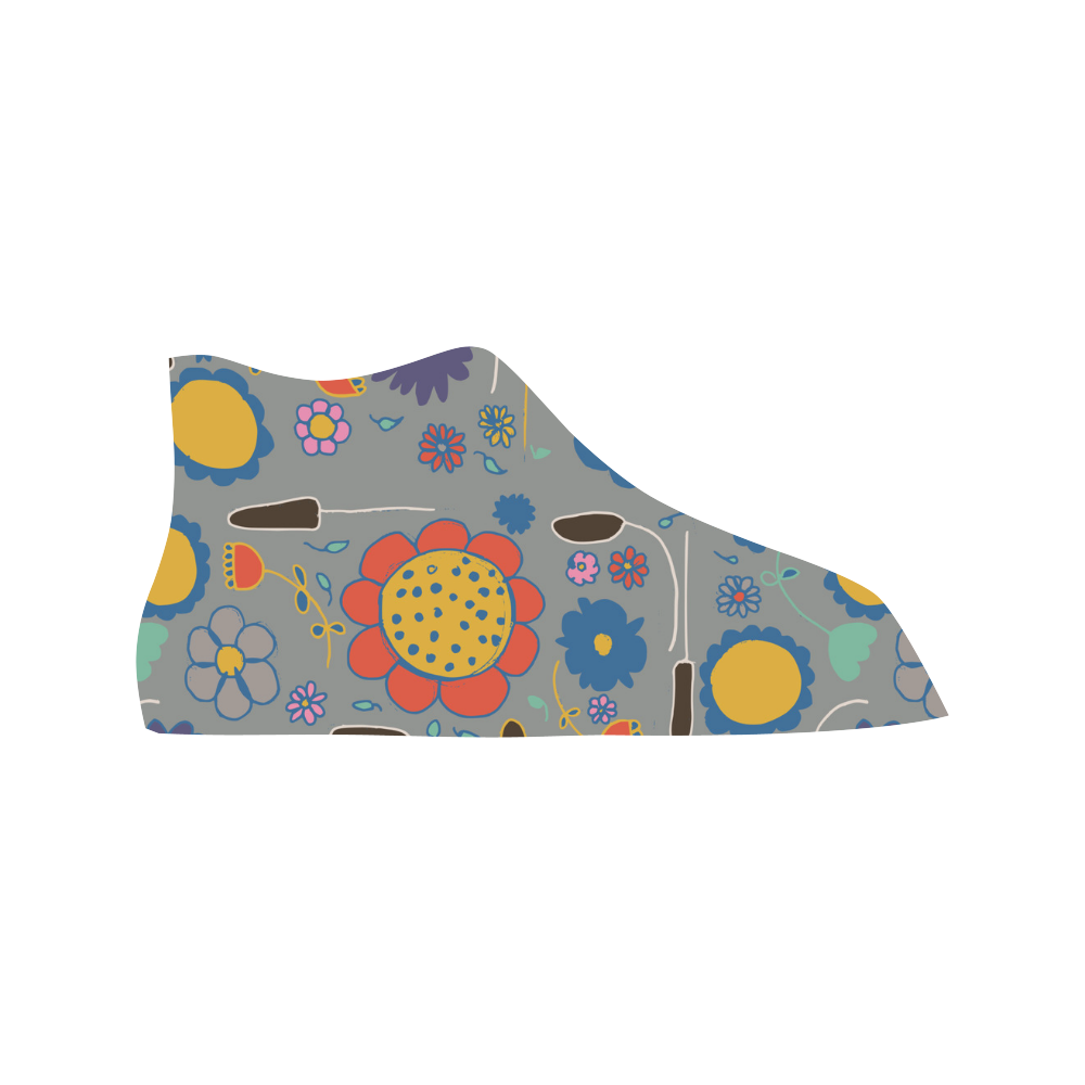 spring flower gray Vancouver H Women's Canvas Shoes (1013-1)