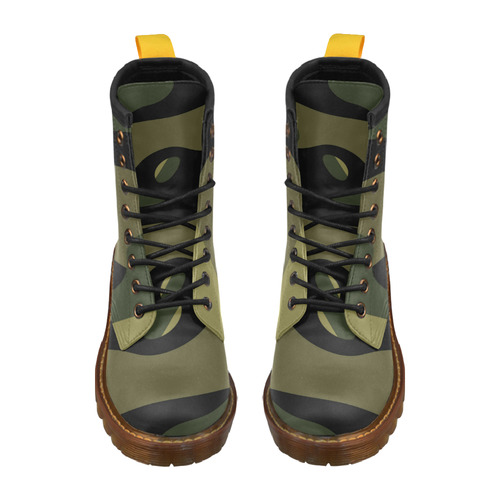 camouflage dark High Grade PU Leather Martin Boots For Men Model 402H