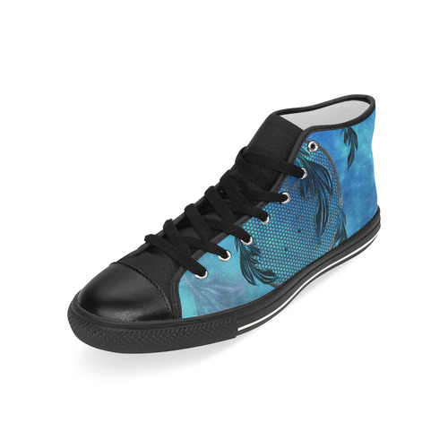 Dreamcatcher, blue colors Men’s Classic High Top Canvas Shoes (Model 017)