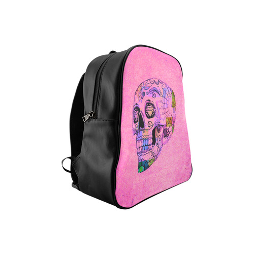 grunge skull E by JamColors School Backpack (Model 1601)(Small)