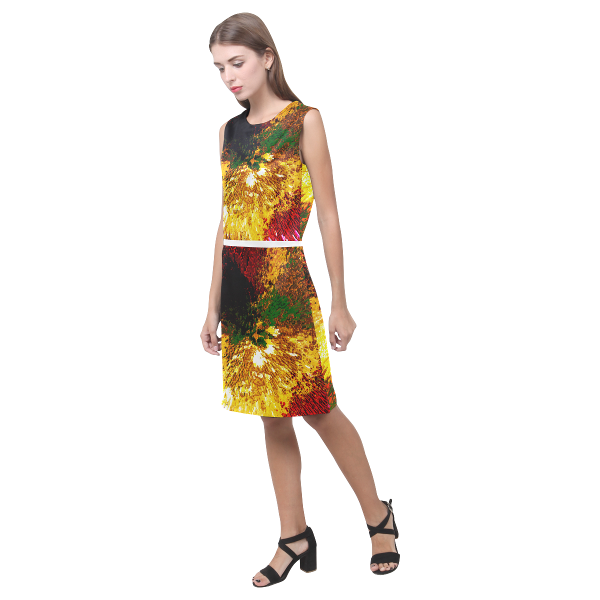 explosive Eos Women's Sleeveless Dress (Model D01)