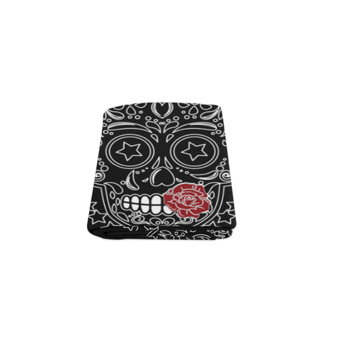 Sugar Skull Red Rose Blanket 40"x50"