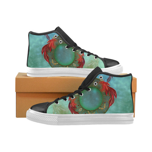 Wonderful dreamcatcher with feather Men’s Classic High Top Canvas Shoes (Model 017)