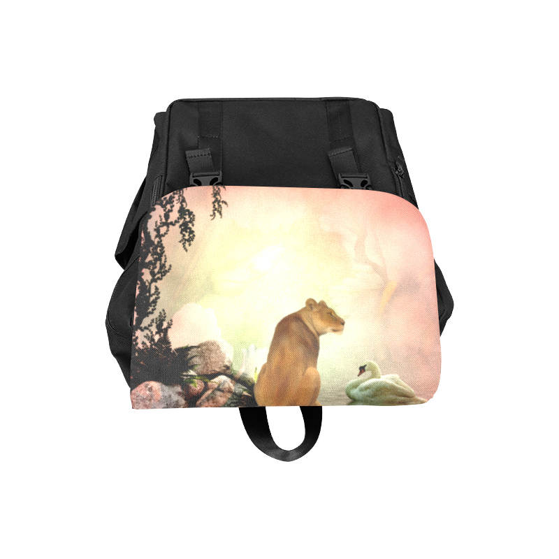 Awesome lioness in a fantasy world Casual Shoulders Backpack (Model 1623)