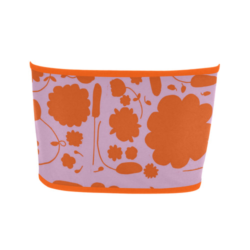 spring flower orange Bandeau Top