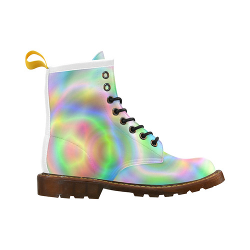 rainbow glow High Grade PU Leather Martin Boots For Women Model 402H