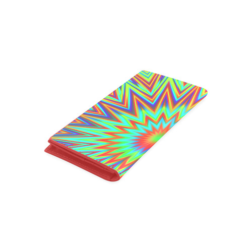 Red Yellow Blue Green Color Explosion Women's Leather Wallet (Model 1611)
