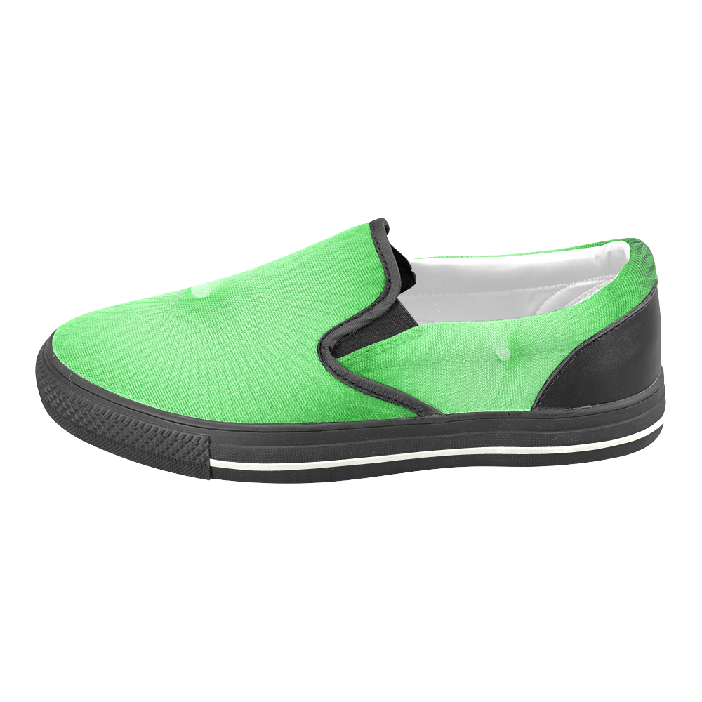 Green Plafond Slip-on Canvas Shoes for Kid (Model 019)