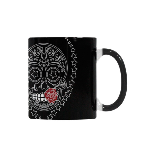 Sugar Skull Red Rose Custom Morphing Mug