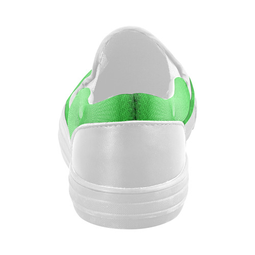 Green Plafond Women's Slip-on Canvas Shoes (Model 019)
