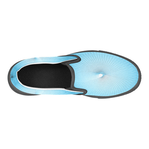 Light Blue Plafond Slip-on Canvas Shoes for Kid (Model 019)