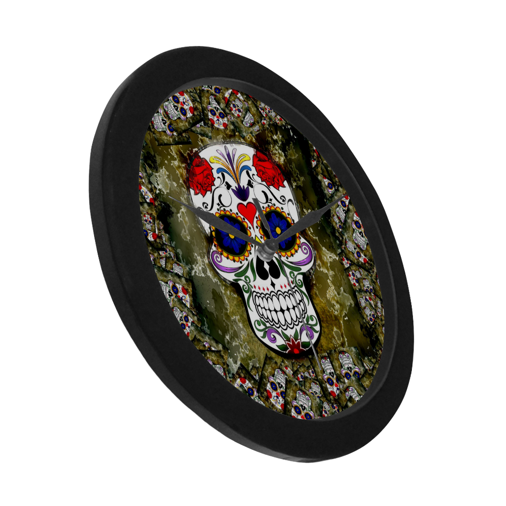 Skull20170278_by_JAMColors Circular Plastic Wall clock