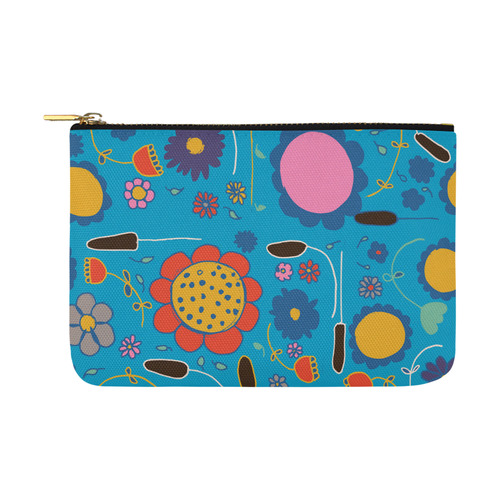 spring flower blue Carry-All Pouch 12.5''x8.5''