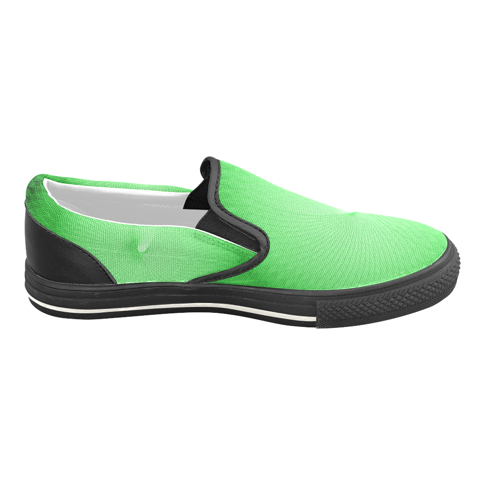 Green Plafond Slip-on Canvas Shoes for Kid (Model 019)