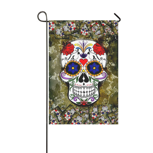 Skull20170278_by_JAMColors Garden Flag 12‘’x18‘’（Without Flagpole）