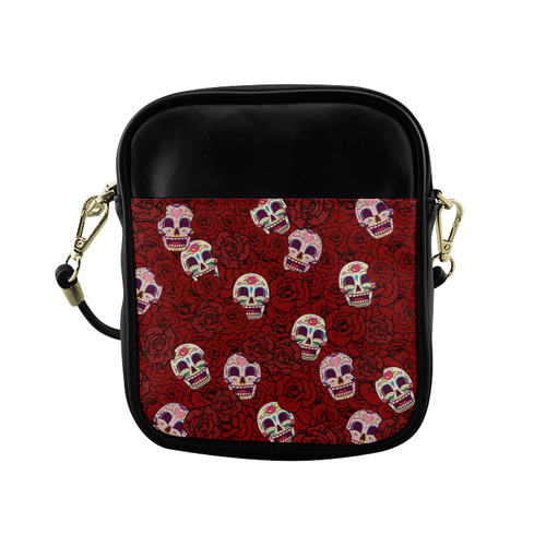 Rose Sugar Skull Sling Bag (Model 1627)