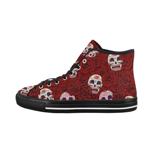 Rose Sugar Skull Vancouver H Women's Canvas Shoes (1013-1)