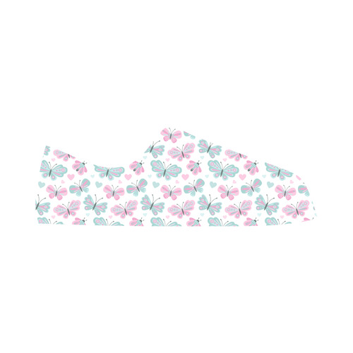 Cute Pastel Butterflies Aquila Microfiber Leather Women's Shoes/Large Size (Model 031)
